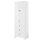 Storage Cabinet with 2 Doors and 4 Drawers