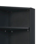 Modern Wooden Corner Tall Bathroom Storage Cabinet with Metal Handles