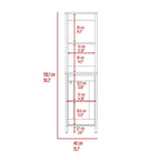 Bathroom Floor Cabinet,Bathroom Storage Cabinet,Two Interior Shelves,Two Open Shelves,Single Door
