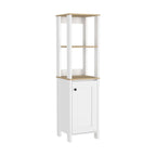 Bathroom Floor Cabinet,Bathroom Storage Cabinet,Two Interior Shelves,Two Open Shelves,Single Door