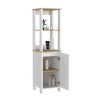 Bathroom Floor Cabinet,Bathroom Storage Cabinet,Two Interior Shelves,Two Open Shelves,Single Door
