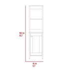 Bathroom Floor Cabinet,Bathroom Storage Cabinet,Two Interior Shelves,Two Open Shelves,Single Door
