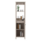Bathroom Floor Cabinet,Bathroom Storage Cabinet,Two Interior Shelves,Two Open Shelves,Single Door