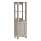 Bathroom Floor Cabinet,Bathroom Storage Cabinet,Two Interior Shelves,Two Open Shelves,Single Door