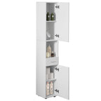 71.5 Inches Tall Thin Corner Shelf Floor Cabinet with 2 Doors, 1 Drawer, Freestanding Linen Tower Cabinet