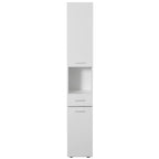 71.5 Inches Tall Thin Corner Shelf Floor Cabinet with 2 Doors, 1 Drawer, Freestanding Linen Tower Cabinet