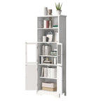 Tall Storage Cabinet with Shelves and Doors for Bathroom