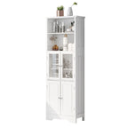Tall Storage Cabinet with Shelves and Doors for Bathroom