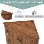Triangle Bathroom Storage Cabinet with Adjustable Shelves,Freestanding Floor Cabinet for Home Kitchen