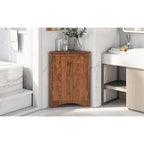 Triangle Bathroom Storage Cabinet with Adjustable Shelves,Freestanding Floor Cabinet for Home Kitchen