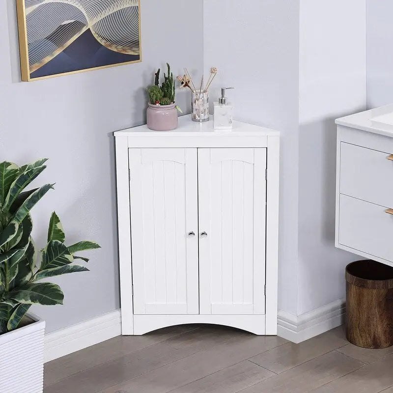 sideboard cabinet,corner cabinet,Bathroom Floor Corner Cabinet with Doors and Shelves, Kitchen, Living Room