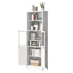 Tall Storage Cabinet with Shelves and Doors, MDF Board