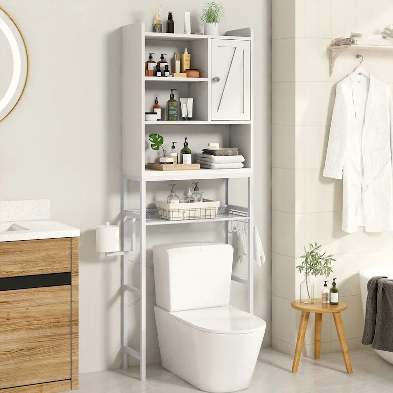 Mieres Over The Toilet Storage, 4-Tier Over-The-Toilet Space Saver Organizer Rack, Bathroom Organizer Over Toilet - N/A