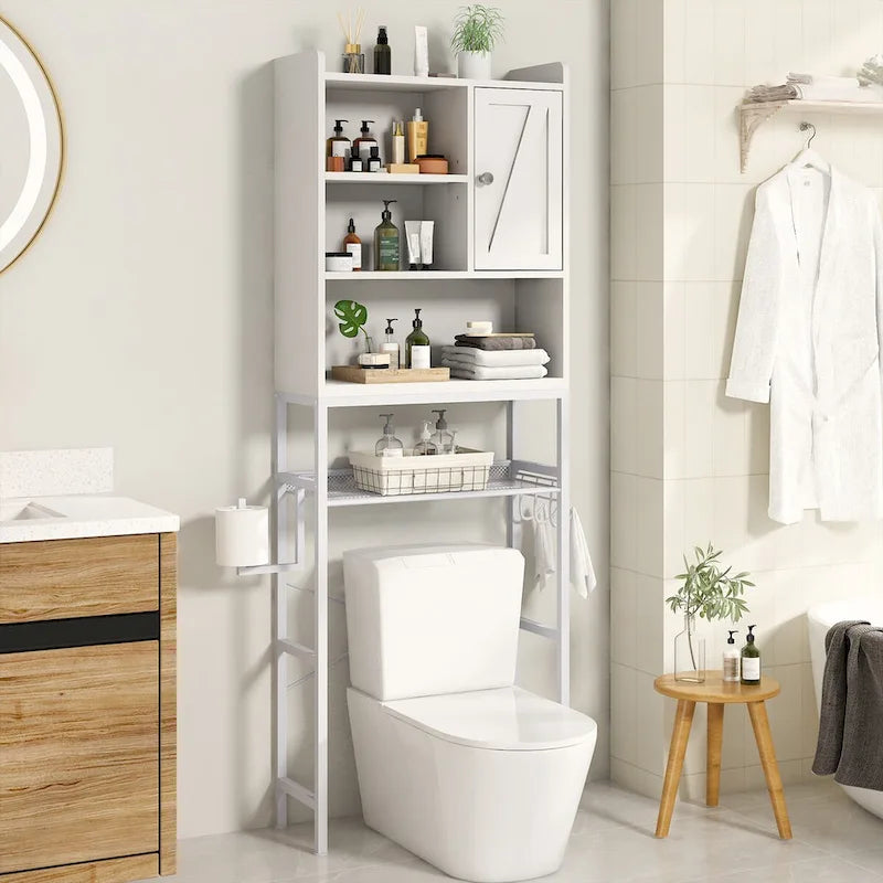 Mieres Over The Toilet Storage, 4-Tier Over-The-Toilet Space Saver Organizer Rack, Bathroom Organizer Over Toilet - N/A