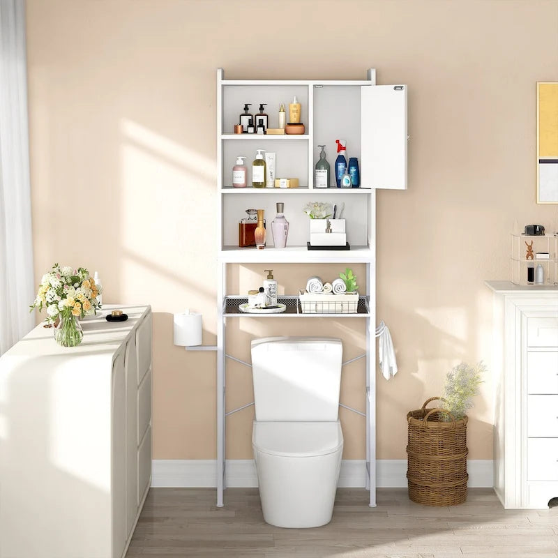 Mieres Over The Toilet Storage, 4-Tier Over-The-Toilet Space Saver Organizer Rack, Bathroom Organizer Over Toilet - N/A
