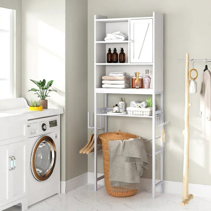 Mieres Over The Toilet Storage, 4-Tier Over-The-Toilet Space Saver Organizer Rack, Bathroom Organizer Over Toilet - N/A