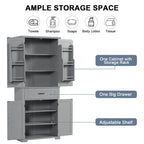 Bathroom Storage Cabinet with Doors and Drawer,Multiple Storage Space