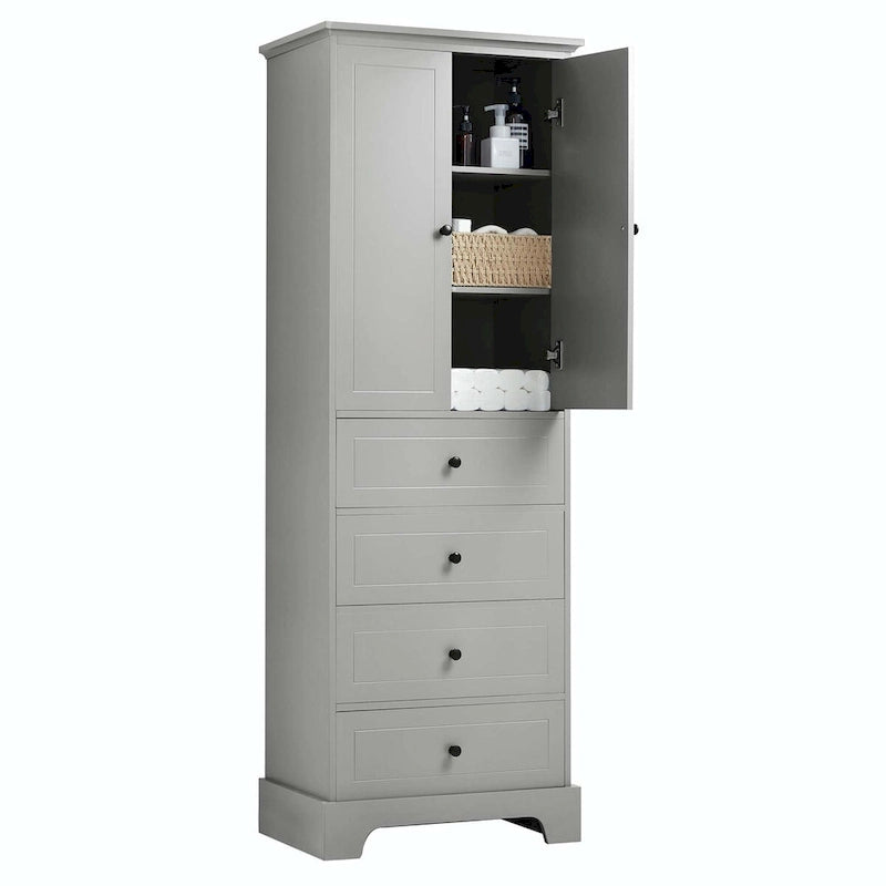 Bathroom Storage Cabinet with Drawers and Adjustable Shelf