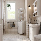 Floor Cabinet with 3-Tier Shelf - 12.6D x 15.7W x 63H