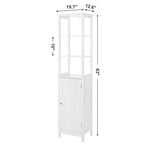 Floor Cabinet with 3-Tier Shelf - 12.6D x 15.7W x 63H