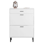 Shoe Cabinet Freestanding Shoe Rack Storage Organizer with Drawers - 31.5 W x 9.84 D x 43.3 H