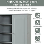 Tall Bathroom Storage Cabinet, Freestanding Storage Cabinet with Two Drawers and Adjustable Shelf