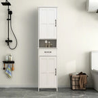 Double Door Narrow Height Slim Floor Standing Cabinet