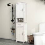 Double Door Narrow Height Slim Floor Standing Cabinet