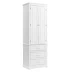 Tall Storage Cabinet with Three Drawers - N/A