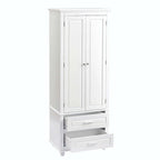 Bathroom Tall Storage Cabinet with Two Drawers