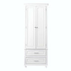 Bathroom Tall Storage Cabinet with Two Drawers