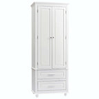 Bathroom Tall Storage Cabinet with Two Drawers