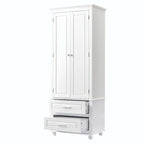 Bathroom Tall Storage Cabinet with Two Drawers