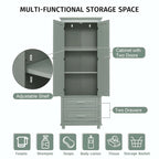 Bathroom Tall Storage Cabinet with Two Drawers