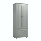 Bathroom Tall Storage Cabinet with Two Drawers