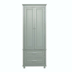 Bathroom Tall Storage Cabinet with Two Drawers