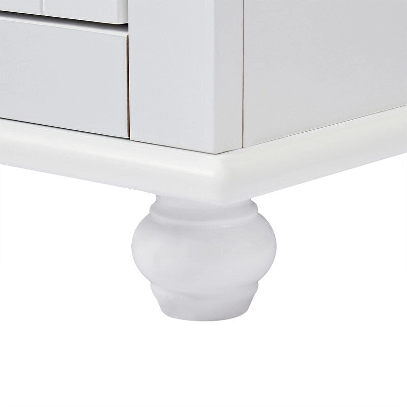 Tall Bathroom Storage Cabinet with Two Drawers and Two Doors
