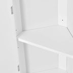 Tall Bathroom Storage Cabinet with Two Doors and Adjustable Shelves