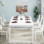 78.74 Inches Modern Dining Table for 8-10, Rectangular Kitchen Table - 78.7W x 39.4D