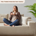 OVIOS Long Plush No Assembly Required Chaise Sofa