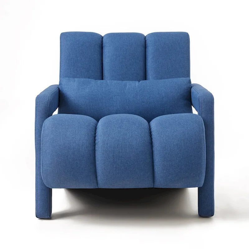 Modern Upholstered accent chair, Comfortable Linen Fabric with a pillow for Living room,bedroo,mLinen