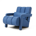 Modern Upholstered accent chair, Comfortable Linen Fabric with a pillow for Living room,bedroo,mLinen