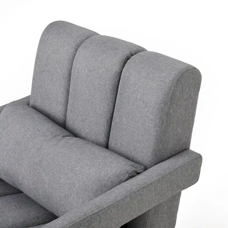 Modern Upholstered accent chair, Comfortable Linen Fabric with a pillow for Living room,bedroo,mLinen