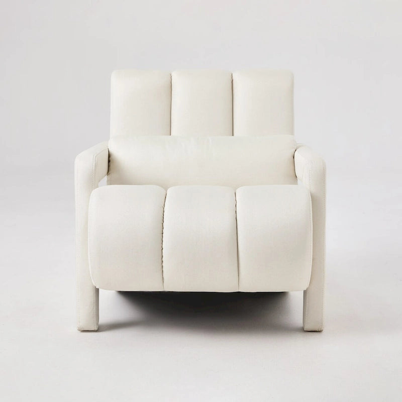 Modern Upholstered accent chair, Comfortable Linen Fabric with a pillow for Living room,bedroo,mLinen