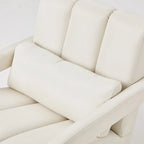 Modern Upholstered accent chair, Comfortable Linen Fabric with a pillow for Living room,bedroo,mLinen