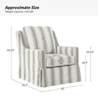 Stan Farmhouse Slipcover Rocking Swivel Chair by HULALA HOME