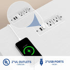 Moasis 3 Drawers Mobile LED Light Filing Cabinet with Charging Station Fit for A4/Letter Size