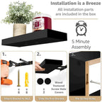 Sorbus Floating Shelves for Wall Set of 3 - 16 L X 5.5 W X 7.75H