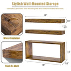 Sorbus Floating Shelves for Wall Set of 3 - 16 L X 5.5 W X 7.75H