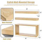 Sorbus Floating Shelves for Wall Set of 3 - 16 L X 5.5 W X 7.75H